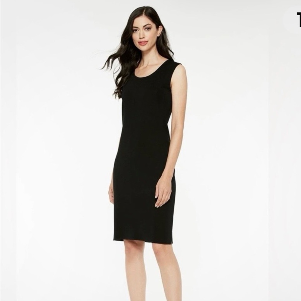 Ming Wang Classic Black Midi Dress